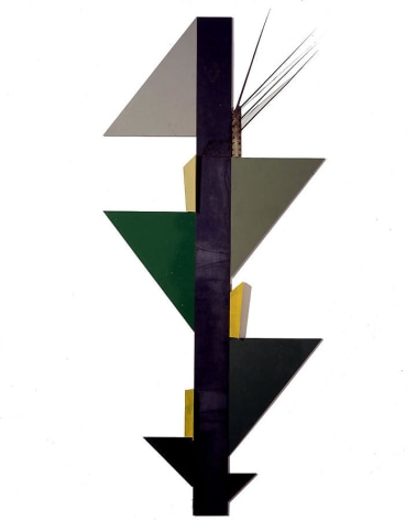 Merrill Wagner,  Weed , 2006, Rust preventative paint on steel, 87 x 38"