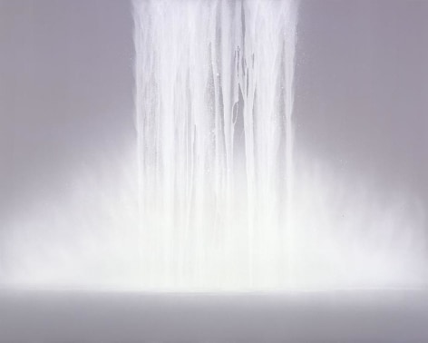 Waterfall 2009 Fluorescent pigment on mulberry paper mounted on board 71.6 x 89.5"