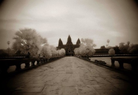 "Deserted Causeway, Angkor Wat", Archival Pigment Print, 20 x 30"