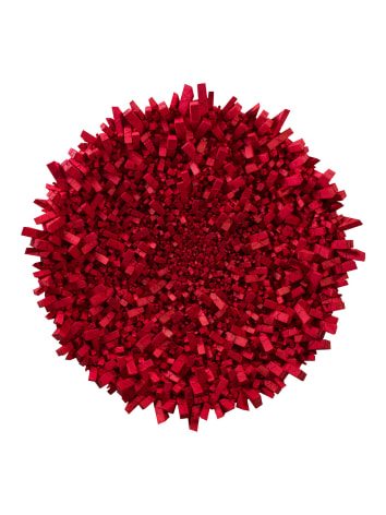 Chun Kwang Young, Aggregation 18 - OC060 (Star 6), 2018, mixed media with Korean mulberry paper, 43.25 inches/110 cm tondo