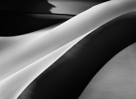 Sebastião Salgado, Sand dunes in Ili Dama, Tadrar, South of Djanet, Algeria, 2009, gelatin silver print, 61 x 88.9 cm (24 x 35 inches)