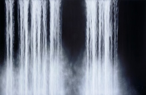 Iguacu, 2008, fluorescent pigment on mulberry paper mounted on board, 108 x 167.75 inches/274 x 426 cm