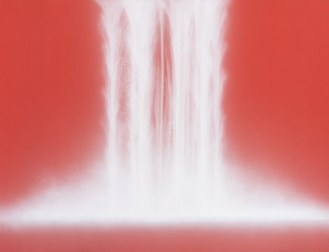 Hiroshi Senju, Waterfall, 2020, natural pigments on Japanese mulberry paper mounted on board, 44.1&nbsp;x 57.3&nbsp;inches/112 x 145.6 cm