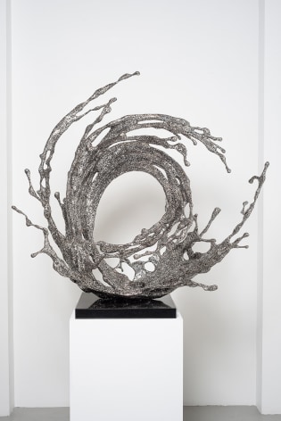 Water in Dripping - Mirage, 2024, stainless steel, 44.5 x 49.6 x 31.5 inches/113 x 126 x 80 cm