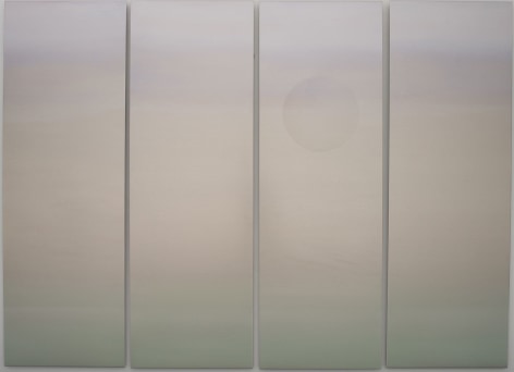 Miya Ando, Oborozuki Polyptych, 2020, pigment and urethane on aluminum