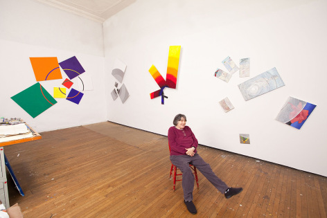 Artist Susan Weil in her studio
