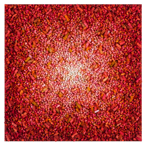 Chun Kwang Young, Aggregation 16 - JU054, 2016, mixed media with Korean mulberry paper, 151 x 151 cm (59.4 x 59.4 inches)