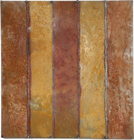 Nathan Slate Joseph, Cuts of Silk, 2005, Pure pigment on galvanized steel, 24 x 24"