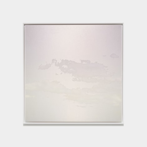 Yuugure (Evening Cloud) June 1 2023 7:58 PM NYC, 2023, dye, ink, pure micronized silver, resin and urethane on aluminum composite, 50 x 50 inches/127 x 127 cm