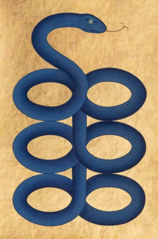 Olivia Fraser, Kundalini I, 2022, pigment, Arabic gum and gold leaf on handmade paper, 71.6 x 50 cm (28.2 x 19.7 inches)