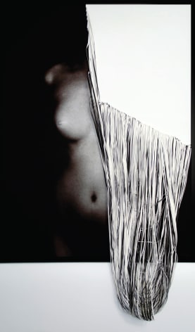 Melancholy, 2015, C-type print and hand-cut canvas, 40.9 x 30.4 inches/104 x 77 cm