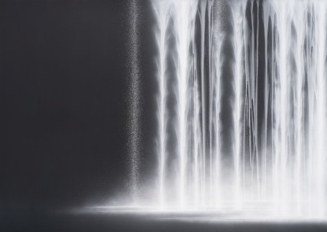 Waterfall, 2020, natural pigments on Japanese mulberry paper mounted on board, 63.8 x 89.5 inches/162 x 227 cm