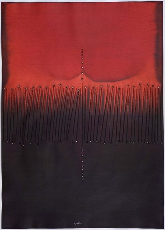 Suphala III, 2008, Ink and dye on paper, 55 x 39&quot;