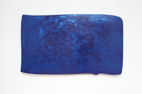 Flux, 2011, acrylic on fabric on wood, 19 x 32 inches/81.3 x 48.3 cm
