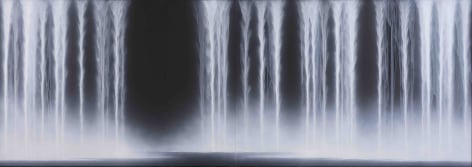 Waterfall I, 2007, pigment on Japanese mulberry paper mounted on board, 63.5 x 177.5 inches/161 x 451 cm