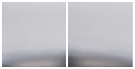 Miya Ando,&nbsp;Hamon Diptych 1, 2016, pigment and urethane on aluminum,&nbsp;48 x 96 inches/122 x 244 cm