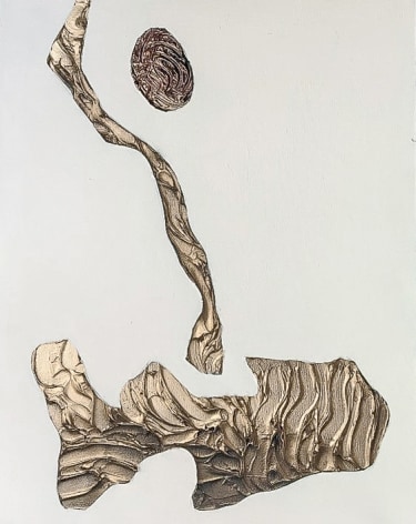 Lee Waisler, If the Puzzle Fits, 2017, acrylic, gesso on canvas, 50.8 x 40.6 cm (20 x 16 inches)