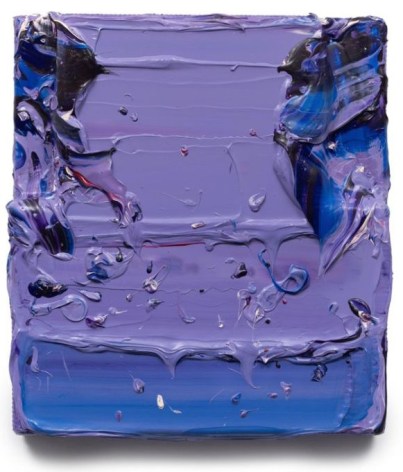 Jane Lee, Purple Blues M3, 2022, mixed acrylic media, 50 x 49 x 6 cm (19.7 x 19.3 x 2.4 inches)
