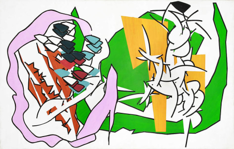 Periclymenus, the Power to Change Shape, 2003, Acrylic on canvas, 51 x 80&quot;