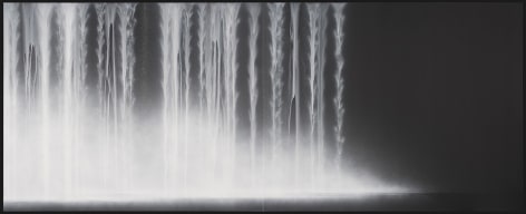 Waterfall, 2014, acrylic pigments on Japanese mulberry paper, 71.6 x 179 inches/182 x 455 cm