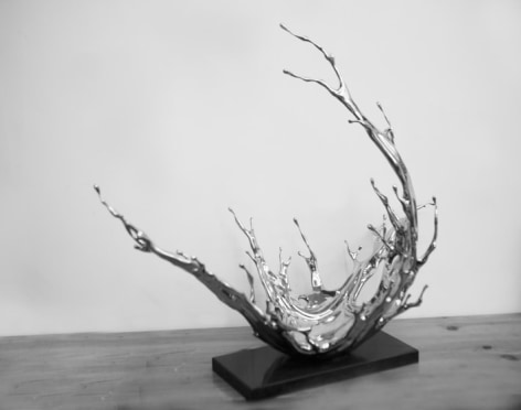 Water in Dripping No. 7 - Condensing Flow, 2017, stainless steel, 23.62 x 17.32 x 27.17 inches/60 x 44 x 69 cm