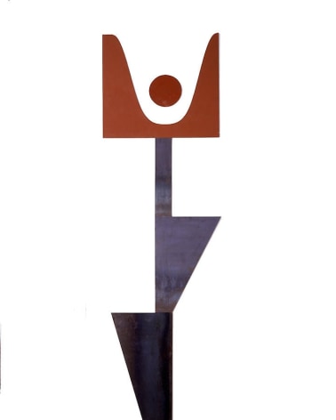 Merrill Wagner,  Tulip , 2006, Rust preventative paint on steel, 94 x 28"