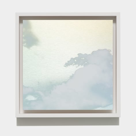 Miya Ando, Spring Cloud March 15 2025 5:46 AM CT, 2025, ink on aluminum composite, 14 x 14 inches/35.56 x 35.56 cm