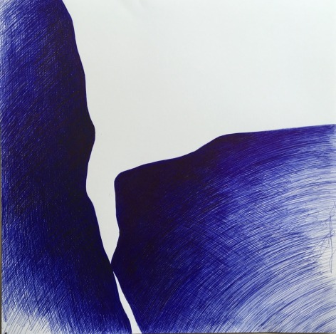 Untitled, 2016, ballpoint pen on paper, 11.8 x 11.8 inches/30 x 30 cm