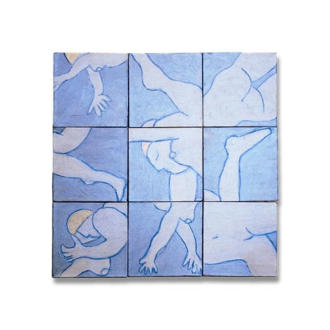 Susan Weil, Swimmers, 2012, acrylic on canvas, 76.2 x 76.2 cm (30 x 30 inches)