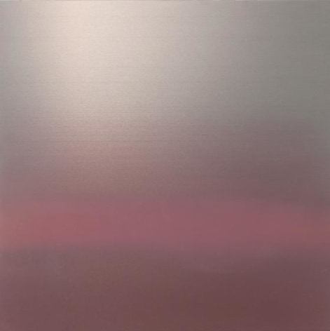 , Hakanai Fleeting Spring, 2014, hand-dyed anodized aluminum, 30 x 30 inches/76 x 76 cm