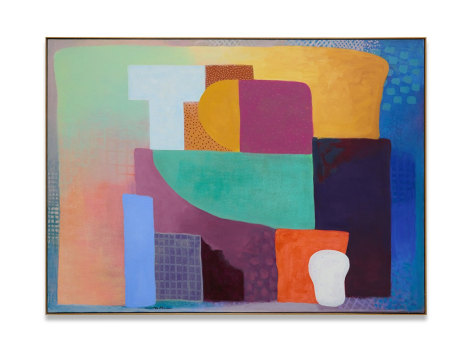 Robert Natkin, I Like How the Left Side Modulates Up, 1989, acrylic on canvas, 58 x 80 inches/147.3 x 203.2 cm