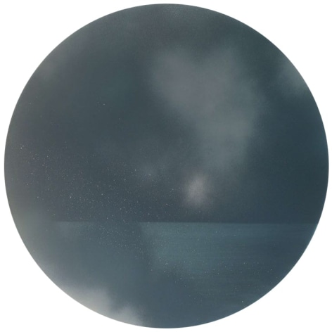 Miya Ando, Night Cloud Tondo 28, 2020, dye, pigment, resin and urethane on aluminum