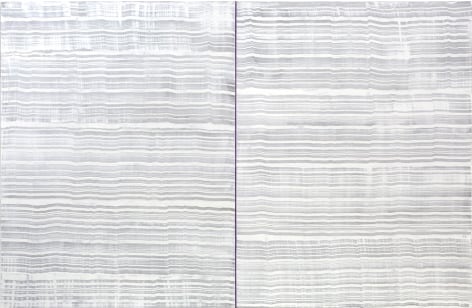4 Los Angeles - Violet and White (Peace), 2016, oil on linen,&nbsp;83 x 128 inches/210.8 x 325.1 cm