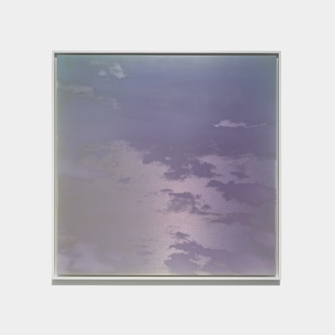 Miya Ando, Yuugure (Evening) Cloud September 2 2023 6:18:06 PM NYC, 2023, dye, ink, pure micronized silver, resin and urethane on aluminum composite, 127 x 127 cm (50 x 50 inches)