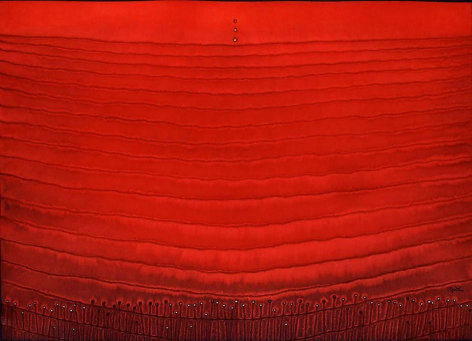 Sohan Qadri,  Prana , 2004, Ink &amp;amp; dye on paper, 64 x 48&quot;