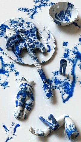 Blue Jean Blues-Jimi Hendrix, 2012, digital print, 68.9 x 39.4 inches/175 x 100 cm