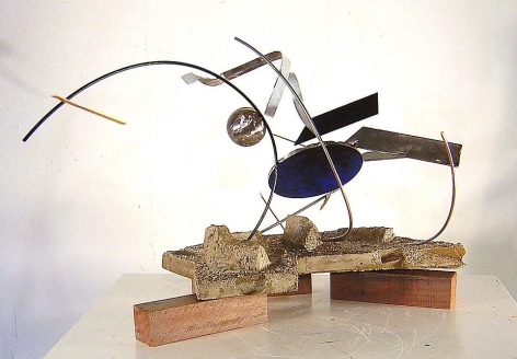 Foxy Lady, 2006, Stainless Steel, concrete and industrial paint, 22 x 35.5 x 18&quot;
