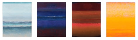 Joan Vennum, Other Atmospheres, 2015, oil on canvas, 29 x 96 inches/73.7 x 243.8 cm