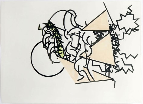 Untitled Study, 2004, Water color and india ink on paper, 22 x 30&quot;