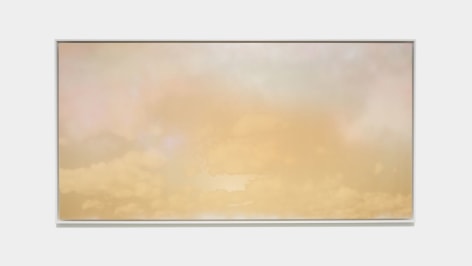 Miya Ando, Vespertine Clouds (Bōn) June 6 2023 8:24 PM NYC, 2023, dye, micronized pure silver, pigment, resin & urethane on aluminum, 126 x 247.9 cm (49.6 x 97.6 inches)