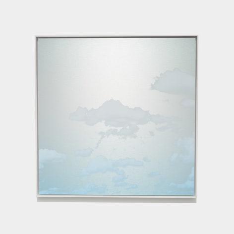 Miya Ando, Morning Cloud (Asagumo) January 6 2024 7:56:11 AM NYC, 2024, ink on aluminum composite, 125.7 x 125.7 cm (49.5 x 49.5 inches)