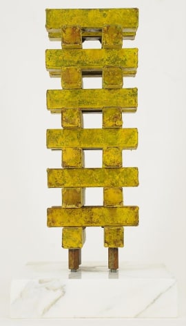 Nathan Slate Joseph, Urbana XXIV, 2008, Pure pigment on galvanized steel, 16 x 5 x 5"