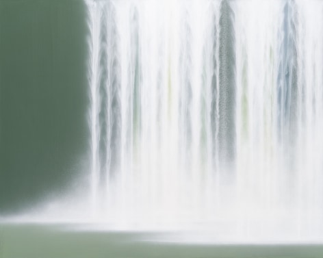 Hiroshi Senju, Waterfall on Colors, 2021, pigments on Japanese mulberry paper mounted on board, 182 x 227 cm (71.6 x 89.5 inches)