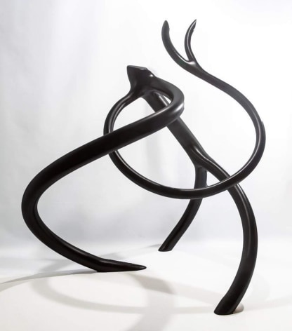 Untitled, 2020, painted steel, 55 x 55 x 49 inches/139.7 x 139.7 x 124.5 cm