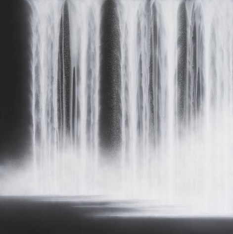 Hiroshi Senju, Waterfall, 2020, natural pigments on Japanese mulberry paper mounted on board