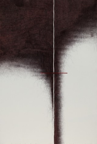 Untitled, 2015, ballpoint pen and varnish on canvas, 67 x 45.3 inches/170 x 115 cm