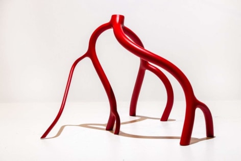 Untitled, painted steel, 22 x 36 x 22 inches/55.9 x 91.4 x 55.9 cm