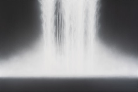 Waterfall,&nbsp;2019, natural pigments on Japanese mulberry paper mounted on board, 51.3&nbsp;x 76.3&nbsp;inches/130 x 194 cm