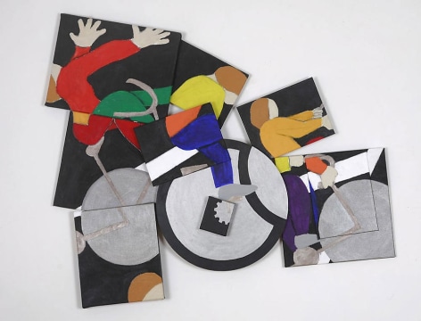 Bicircle , 2008 Acrylic on canvas 77 x 58 x 2.5"