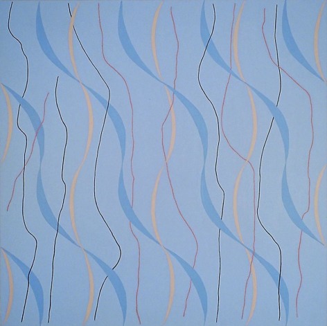 Blue-Spring,2008, acrylic on canvas, 56 x 56 inches